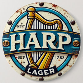 Classic Harp Lager Beer Logo Round Knapp