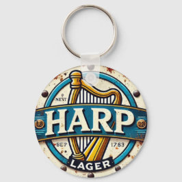 Classic Harp Lager Beer Logo Round Nyckelring
