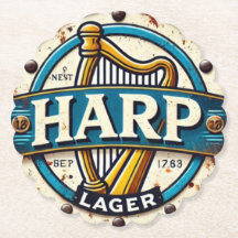 Classic Harp Lager Beer Logo Round