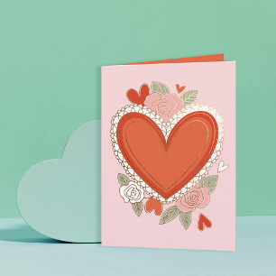 Classic Heart Valentine Helgkort