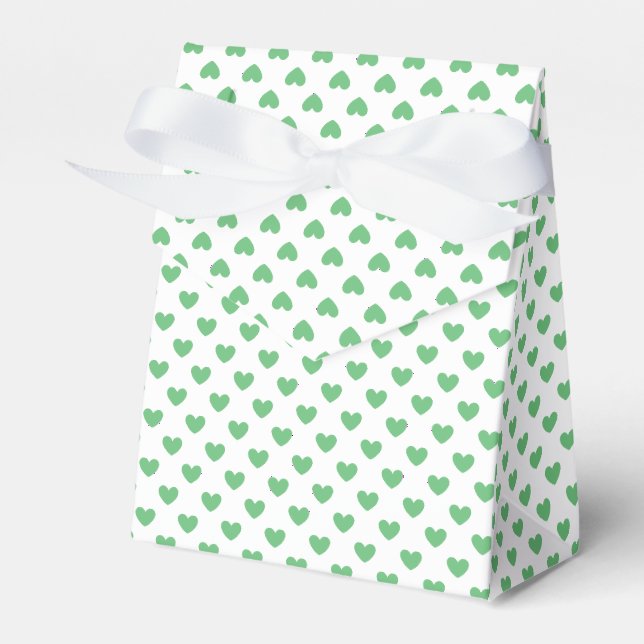 Classic Hearts Summer Green - Vit Presentaskar (Framsidan Sidan)