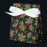 Classic Helgdag Grönt Holly Red Berries Mönster Presentaskar<br><div class="desc">Contemporary klassisk jultomte julhelg Holly bär och löv mönster. Tillgänglig på produkter som omslagspapper och vävnadspapper,  returetiketter,  märkre för gåvor,  påsar och favärden,  klistermärken och rosett band.</div>