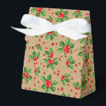 Classic Helgdag Grönt Holly Red Berries Presentaskar<br><div class="desc">Contemporary julhelg Hullbär och löv mönster på pappra stil-brunkraftens skorpa. Tillgänglig på produkter som omslagspapper och vävnadspapper,  returetiketter,  märkre för gåvor,  påsar och favärden,  klistermärken och rosett band.</div>