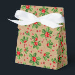 Classic Helgdag Grönt Holly Red Berries Presentaskar<br><div class="desc">Contemporary julhelg Hullbär och löv mönster på pappra stil-brunkraftens skorpa. Tillgänglig på produkter som omslagspapper och vävnadspapper,  returetiketter,  märkre för gåvor,  påsar och favärden,  klistermärken och rosett band.</div>