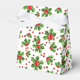 Classic Helgdag Grönt Holly Red Berries Presentaskar