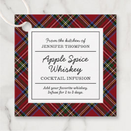 Classic Helgdag Tartan Cocktail Infusionssats Gåvor Etiketter