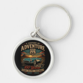 Classic Highway Centennial - vardaglig accessoar Rund Silverfärgad Nyckelring