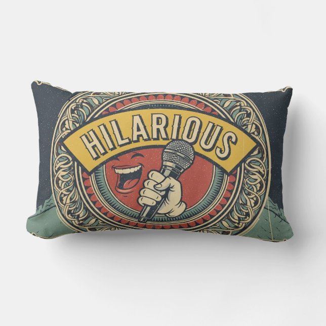  Classic Hilarious Mic Throw Pillow Lumbarkudde (Framsida)