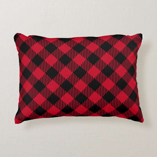 Classic Holiday Plaid – Cozy Christmas Pillow  Prydnadskudde (Framsidan)