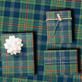 Classic Holiday Plaid Stylish Green & Navy Xmas