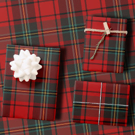 Classic Holiday Plaid Stylish Red Christmas