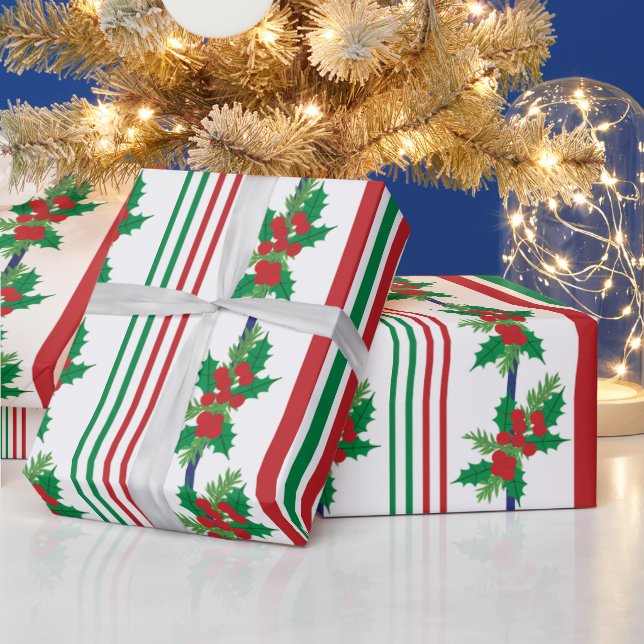 Classic Holly och Rand Presentpapper (Helgdagar)