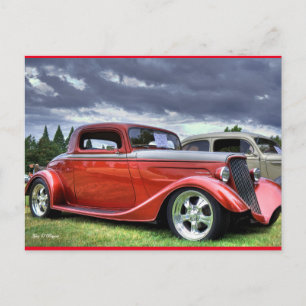 Classic Hotrod Car Vykort