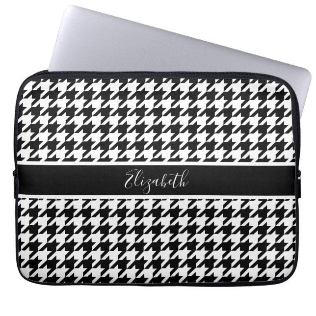 Classic Houndstooth Neoprene Laptop Fodral (Framsidan)