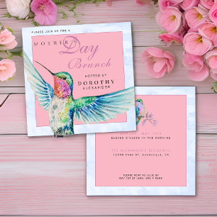 Classic Hummingbird Mors dag Brunch-inbjudan Inbjudningar