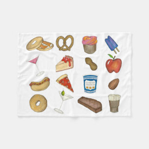 Classic Iconic NYC New York City Mat Foodie Fleecefilt