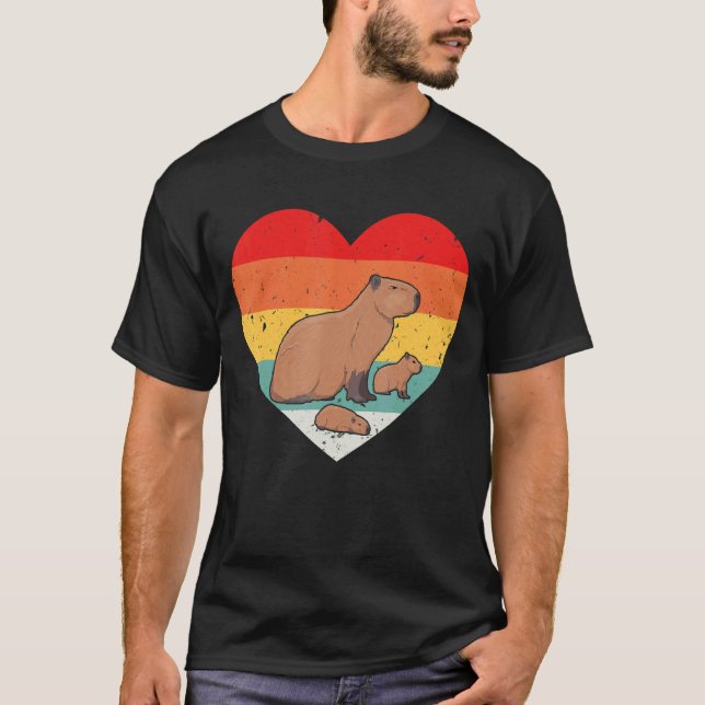 Classic Ironic Rodent Capybara Witty Animal Lifet T Shirt (Framsida)
