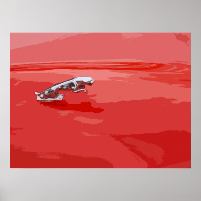 CLASSIC JAGUAR BONNET MASCOT POSTER (Framsidan)