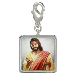 Classic Jesus Jesus Smiling Silver Charm Chaplet