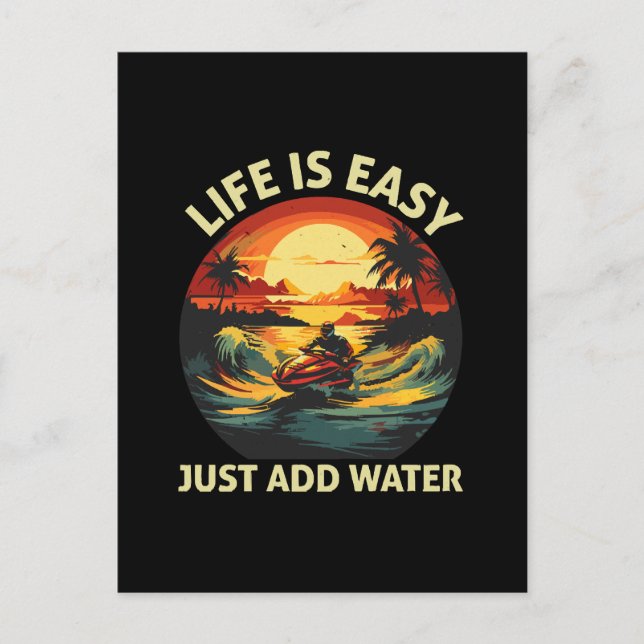 Classic Jet Ski skier Vykort (Framsida)