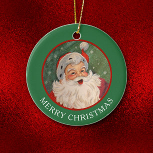 Classic Jolly Jultomten jul Julgransprydnad Keramik