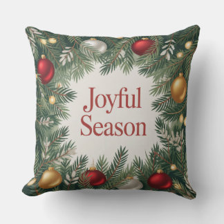 Classic Joyful Wreath Kudde