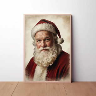 Classic Jultomten Porträtt med Gentle Smile Poster