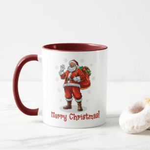 Classic Jultomten som tar med sig Julklapp Mugg
