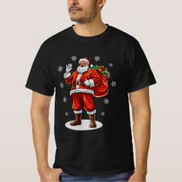 Classic Jultomten som tar med sig Julklapp T Shirt