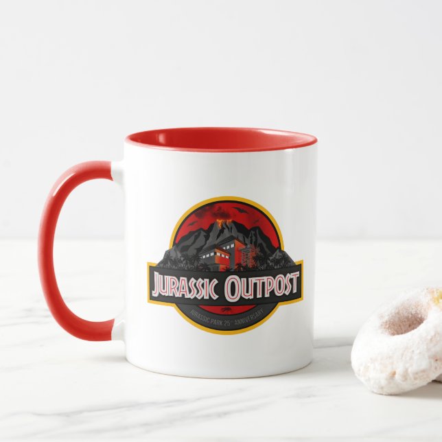 "Classic Jurassic" Jurassic Outpost Logotyp Mugg (Med munk)