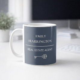Classic Key Gray Real Estate Agent Kaffemugg