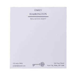 Classic Key Purple Real Estate Agent Anteckningsblock