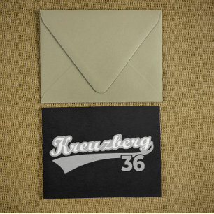 Classic Kreuzberg 36 Berlin City Logotyp Oldschool Vykort