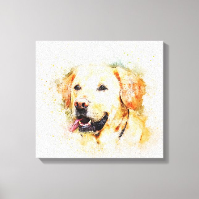 Classic Labrador Retriever Hund Art Porträtt Canvastryck (Framsida)