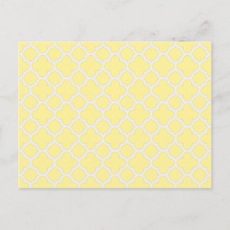 Classic Lattice quatrefoil in Canary gult Vykort