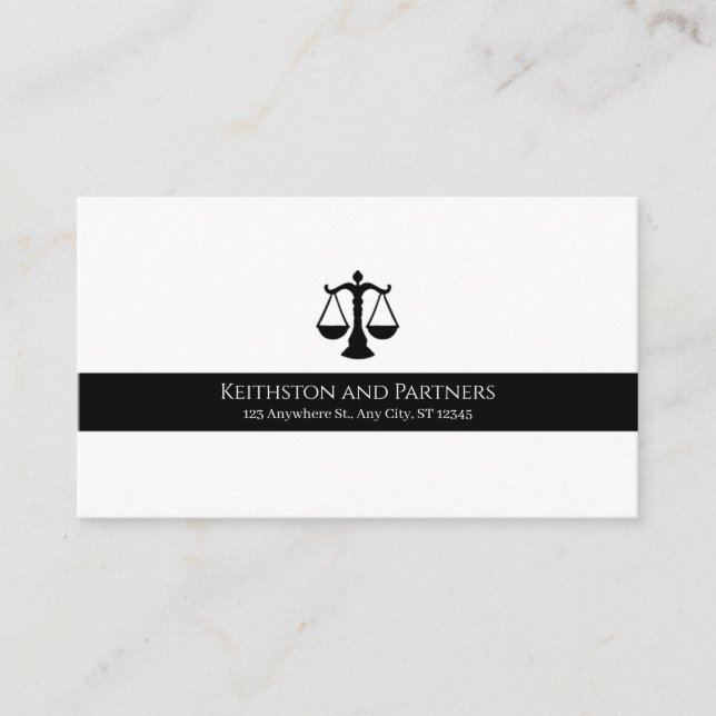 Classic Law & Justice Business Card | Legal Visitkort (Framsida)