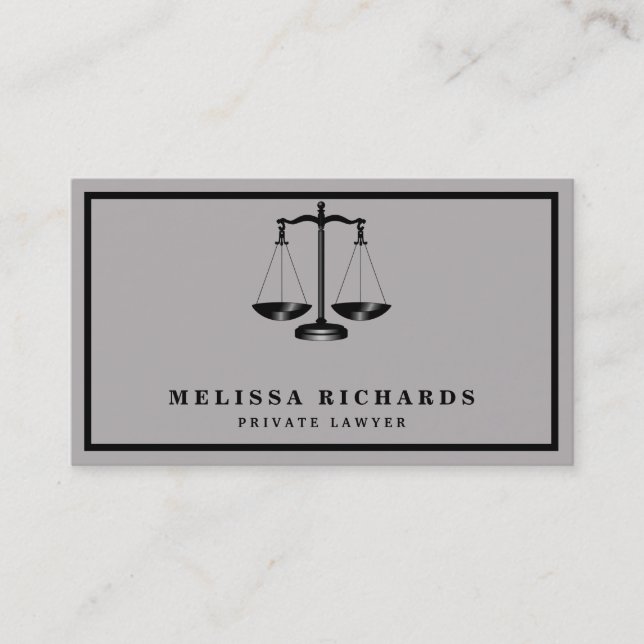 Classic Lawyer Attorney Visitkort (Framsida)