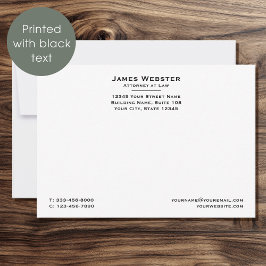 Classic Legal & Professionell Attorney Black Anteckningskort