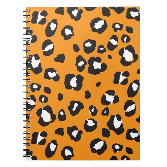 Classic Leopard Print Mönster Anteckningsbok (Framsidan)