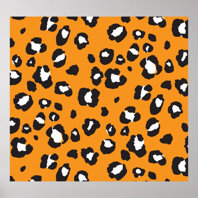 Classic Leopard Print Mönster Poster (Framsidan)