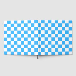 Classic light blue checkerboard  gästböcker