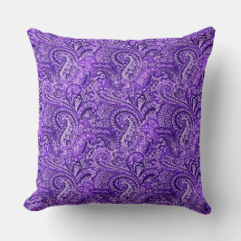 Classic Lila Paisley Dekorativ kudde