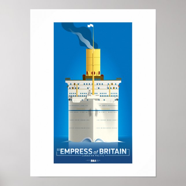 CLASSIC LINER SERIES - Sejpress of Britain Poster (Framsidan)