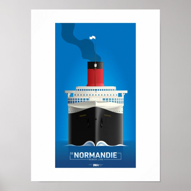 CLASSIC LINER SERIES - SS Normandie Poster (Framsidan)
