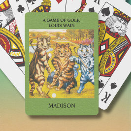 Classic Louis Wain Cats spelar Golf-Personligen Casinokort