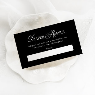 Classic Luxe Black Diaper Raffle Tilläggskort
