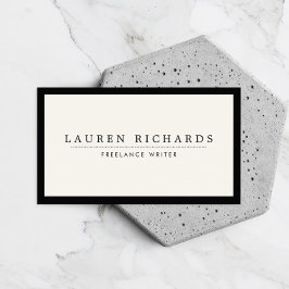 Classic Luxe Black och Ivory med Social Media Visitkort