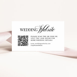 Classic Luxe Bröllopswebbplats QR-kod Tilläggskort