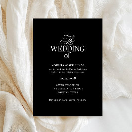 Classic Luxe | Elegant Black Bröllop Inbjudningar