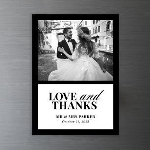 Classic Luxe Elegant bröllop Photo Tack Magnetisk Inbjudningskort